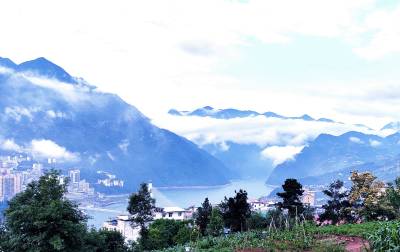 巴东 巫峡口景区风光美