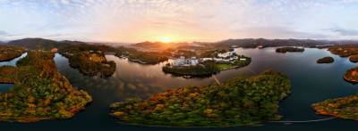 湖北南漳：一湖秋水醉晨光