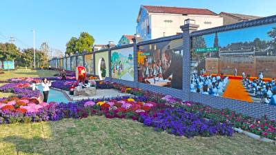 新洲墙绘再现孔子传道故事