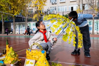 湖北襄阳：拾叶绘秋天（客户端采稿）