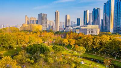 湖北武汉：沙湖公园秋色美