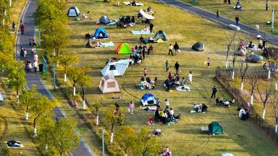 帐篷旅游火爆水源区