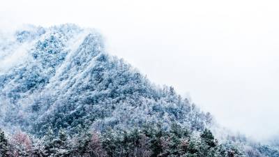 英山：大别山乡雪景如画