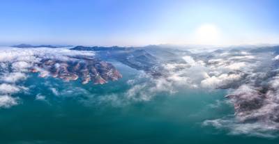 竹山：晨晖映湿地 清水永续北送