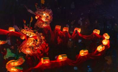 火龙舞动元宵夜 非遗璀璨映新春