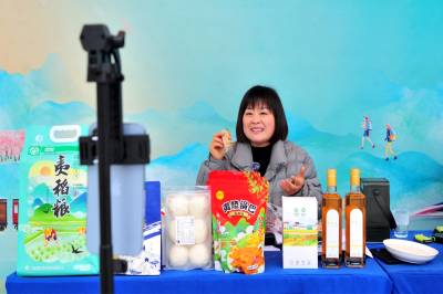 夷陵：村干部直播带货网销农特产品