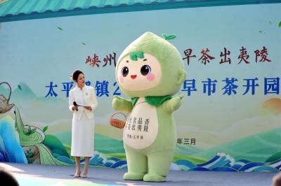 夷陵：文化IP早市茶吉祥物“茶小溪”亮相